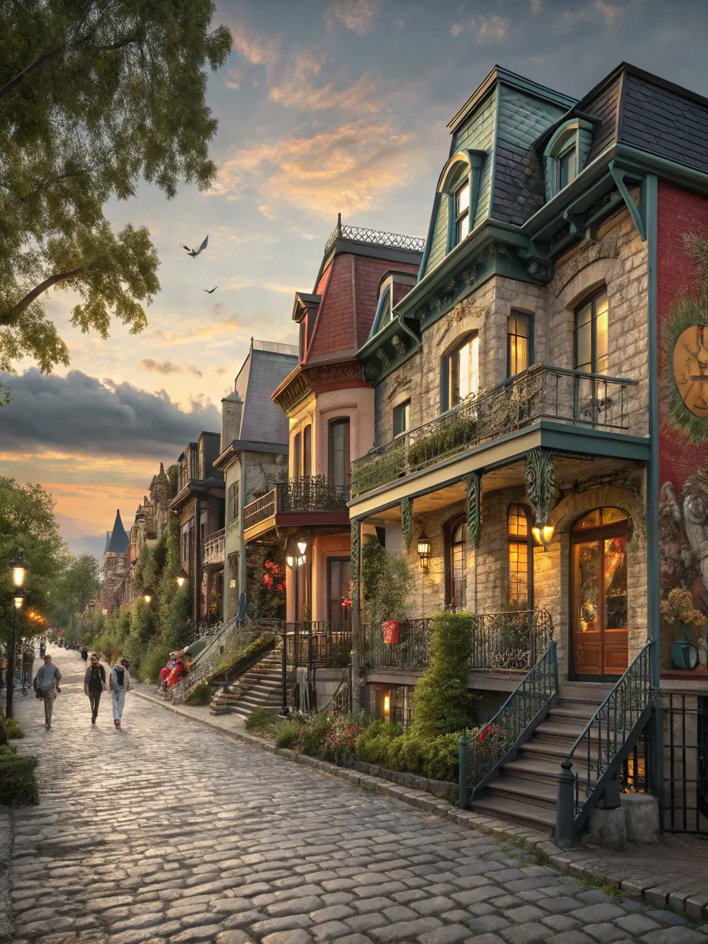 A picturesque scene of Montreal, Quebec, with historic architecture and modern buildings, reflecting the city's blend of culture and technology.
